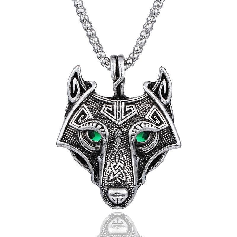 Collar de cabeza de lobo nórdico