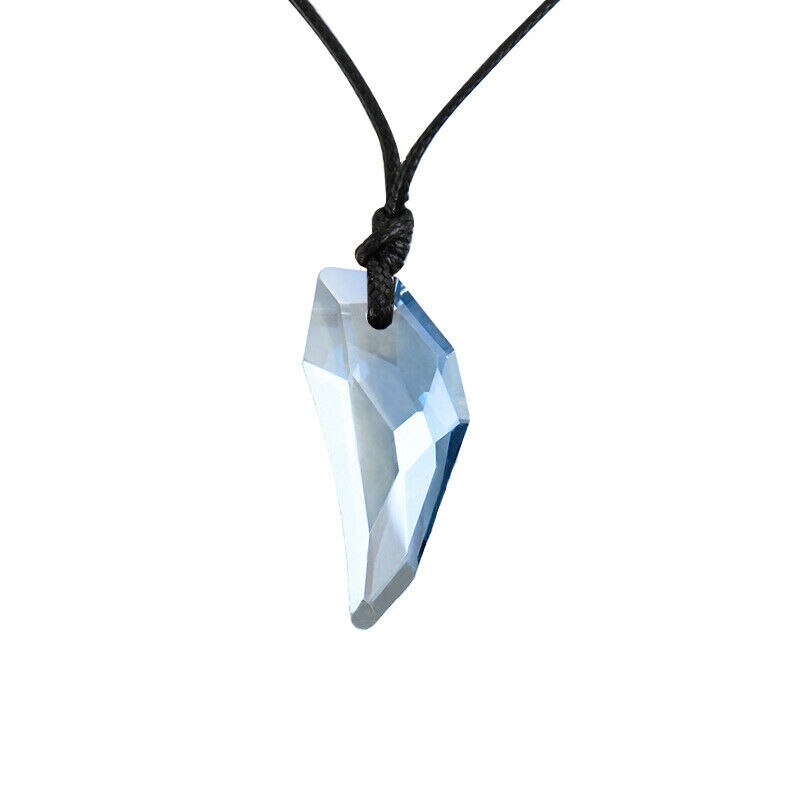 collar piedra azul claro