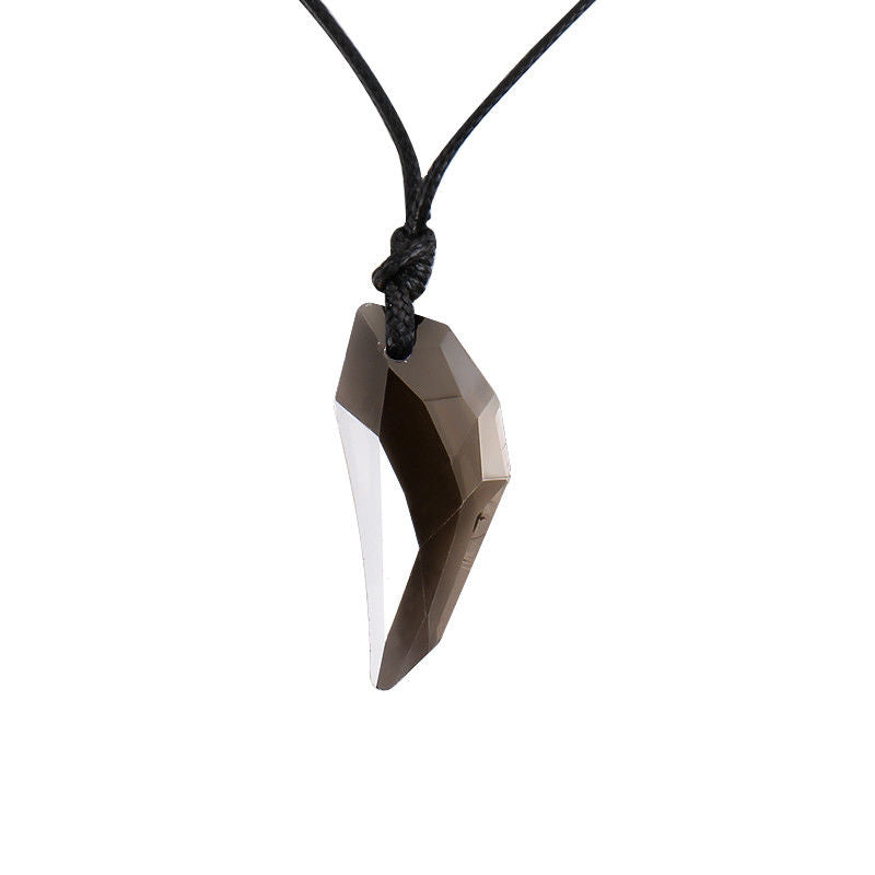 collar piedra marron