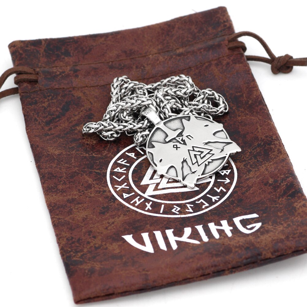 colgante lobo valknut