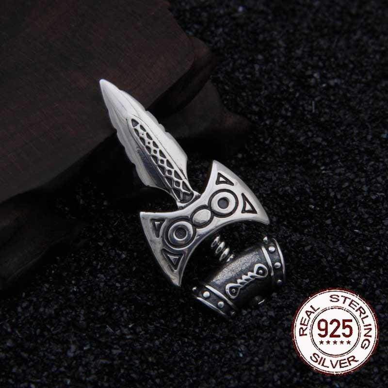 collar vikingo hombre plata