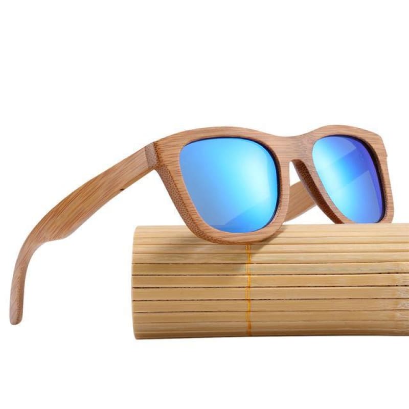 Gafas sol Madera - Bois Foncé - Bleu - gafas de madera