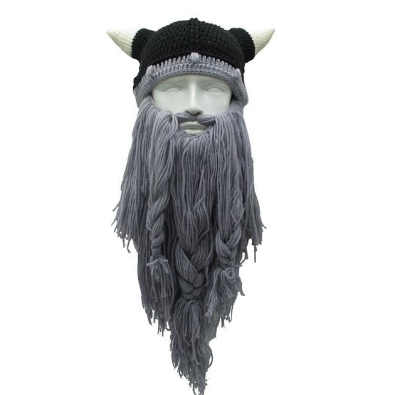 gorro vikingo barba gris