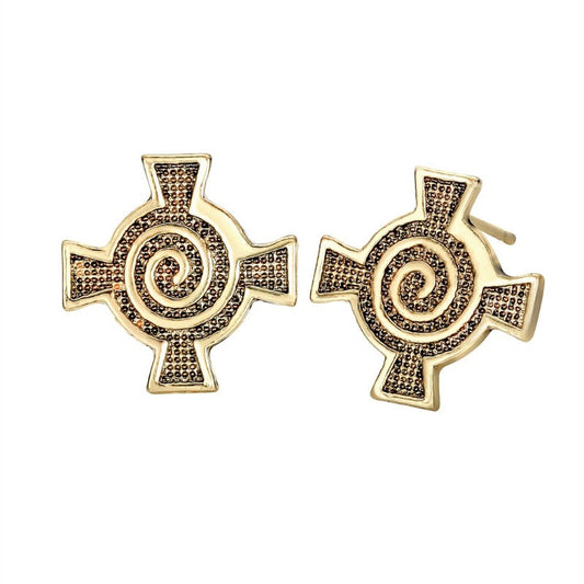 Pendiente Cruz Espiral Oro