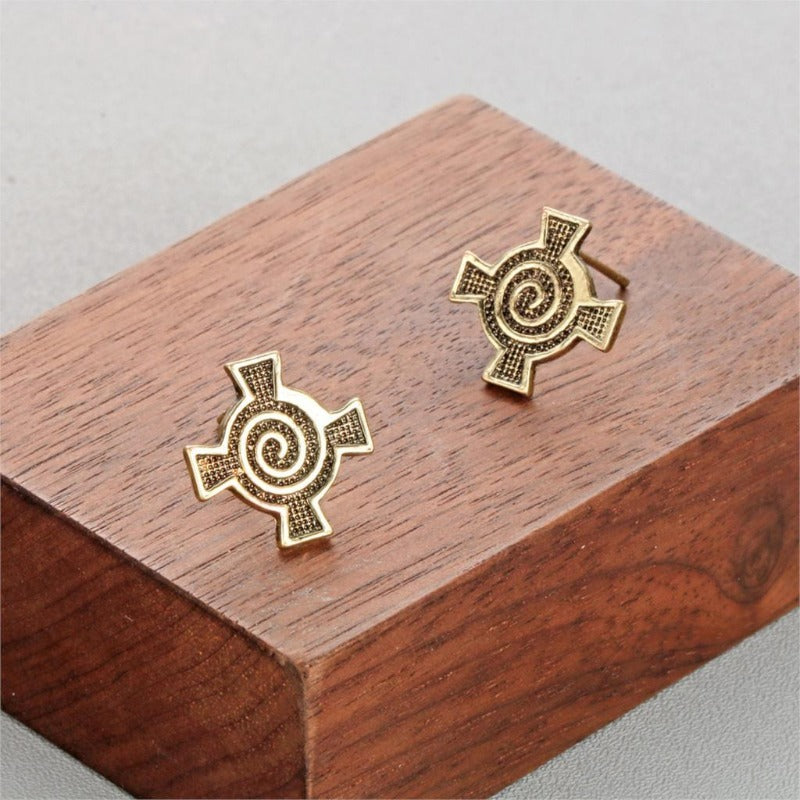 pendientes vikingo cruz
