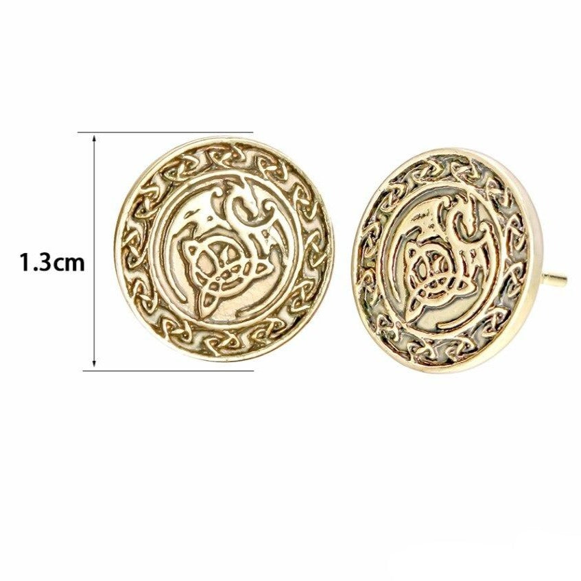 pendientes vikingos dragon