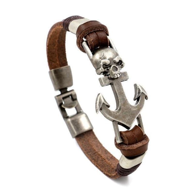 Pulsera Ancla Hombre marron