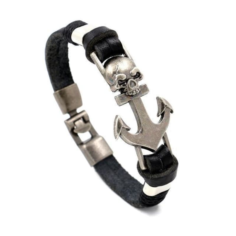 Pulsera Ancla Hombre negro