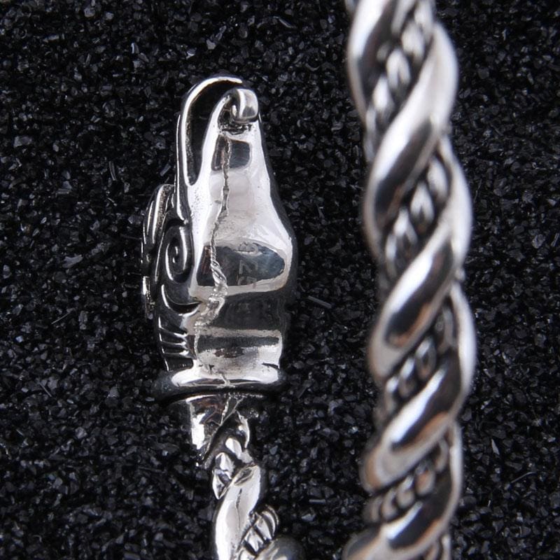 brazalete dragon plata