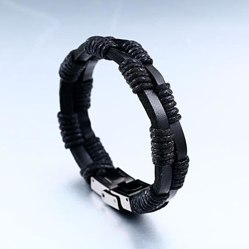 Brazalete Trenzada Cuero