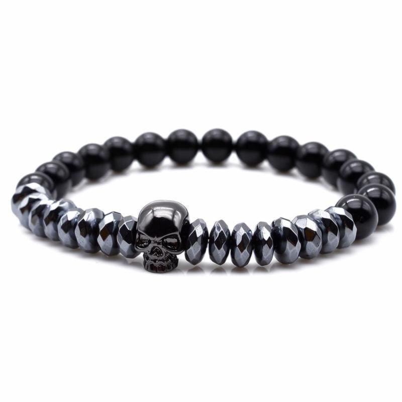Pulsera calavera negra