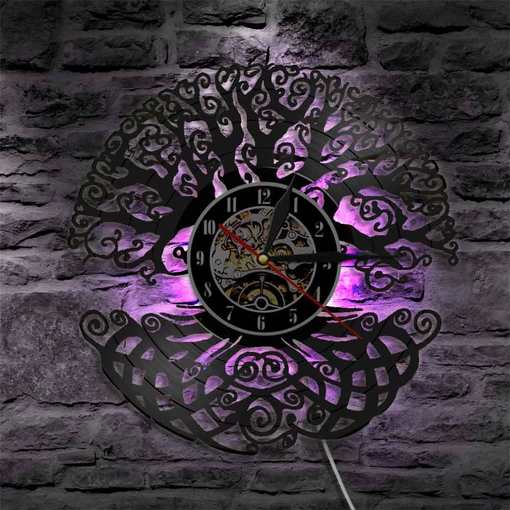 reloj de pared yggdrasil violeta