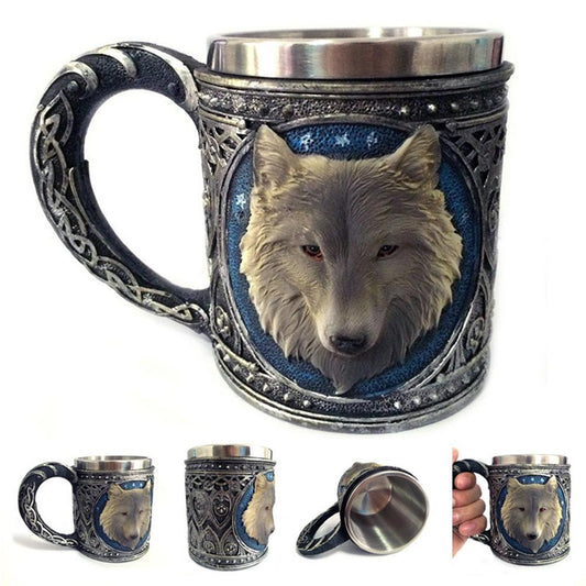 taza vikingo lobo