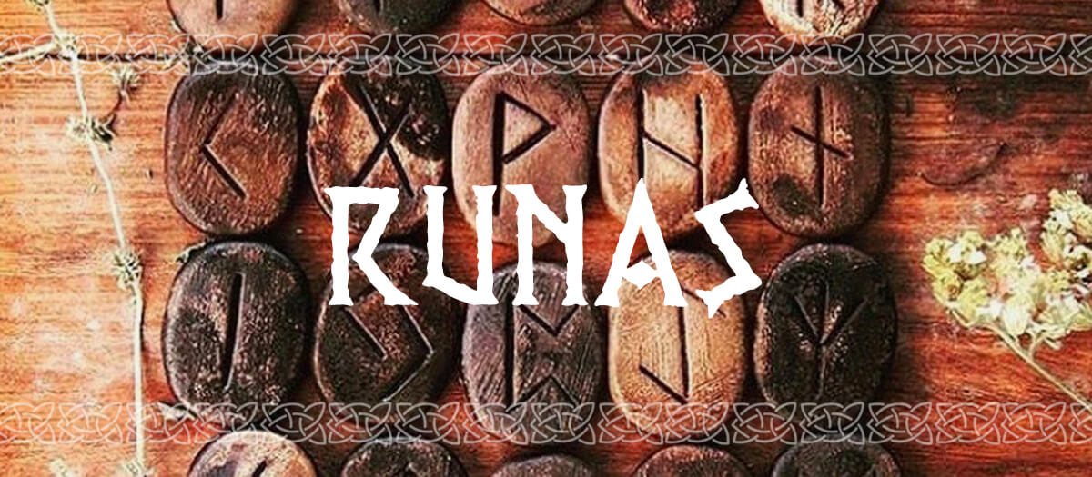 Fondo de pantalla de piedra de círculos de runas vikingas