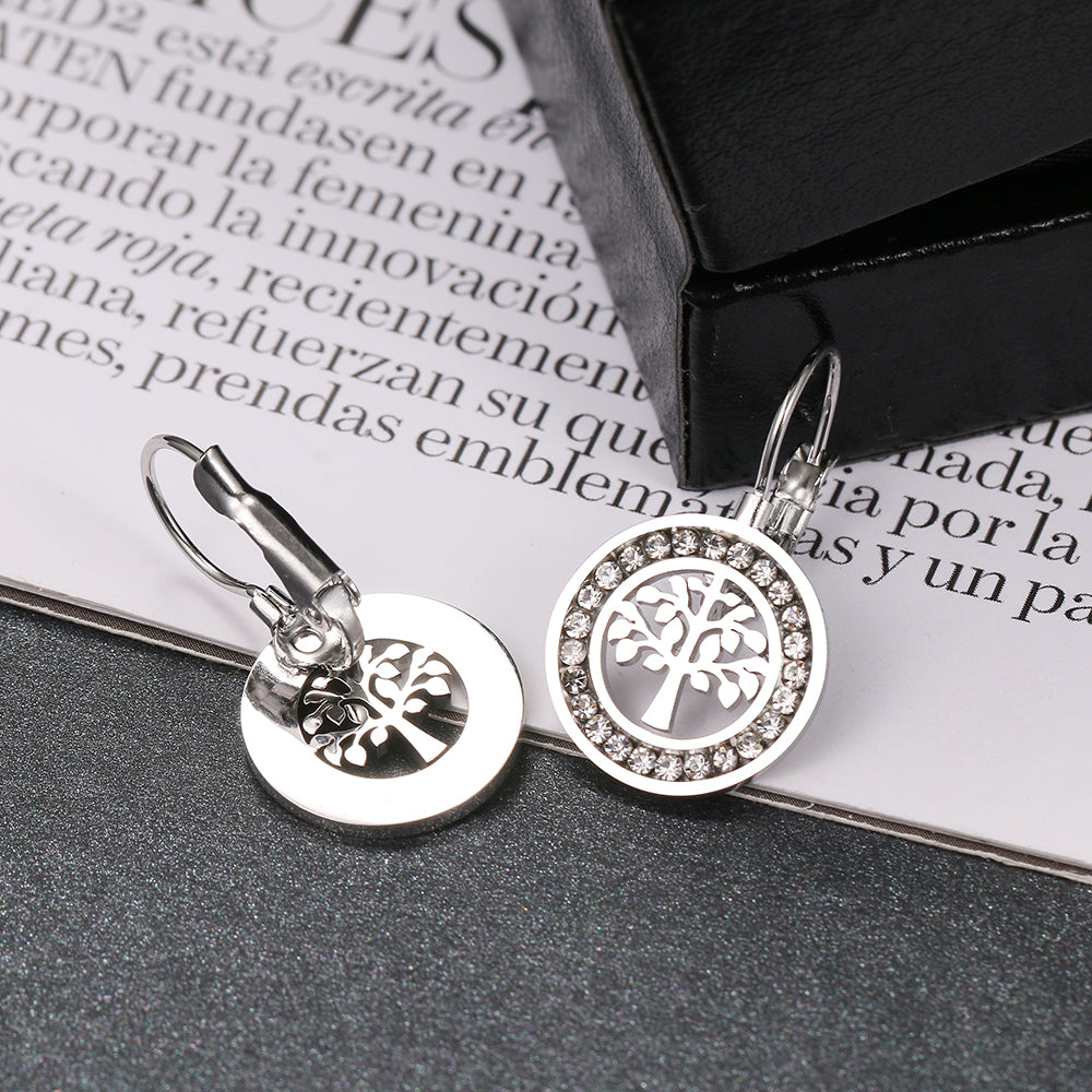 pendientes arbol vida plata