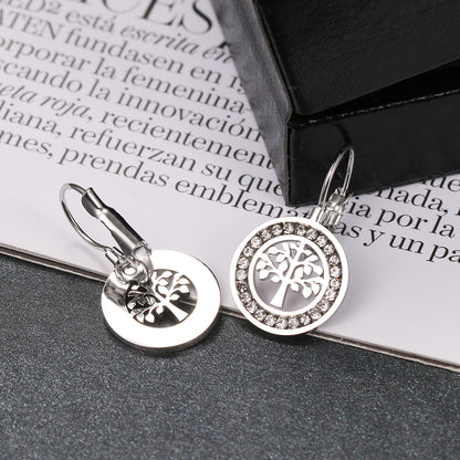 pendientes arbol vida plata