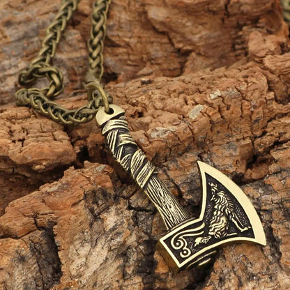 collar hacha vikinga de hombre