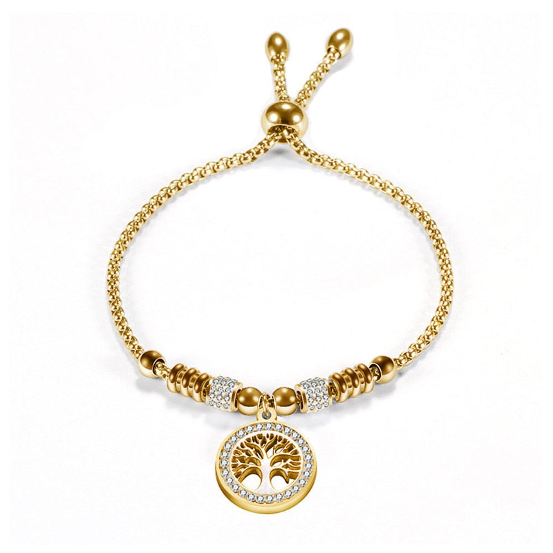 pulsera oro arbol de la vida