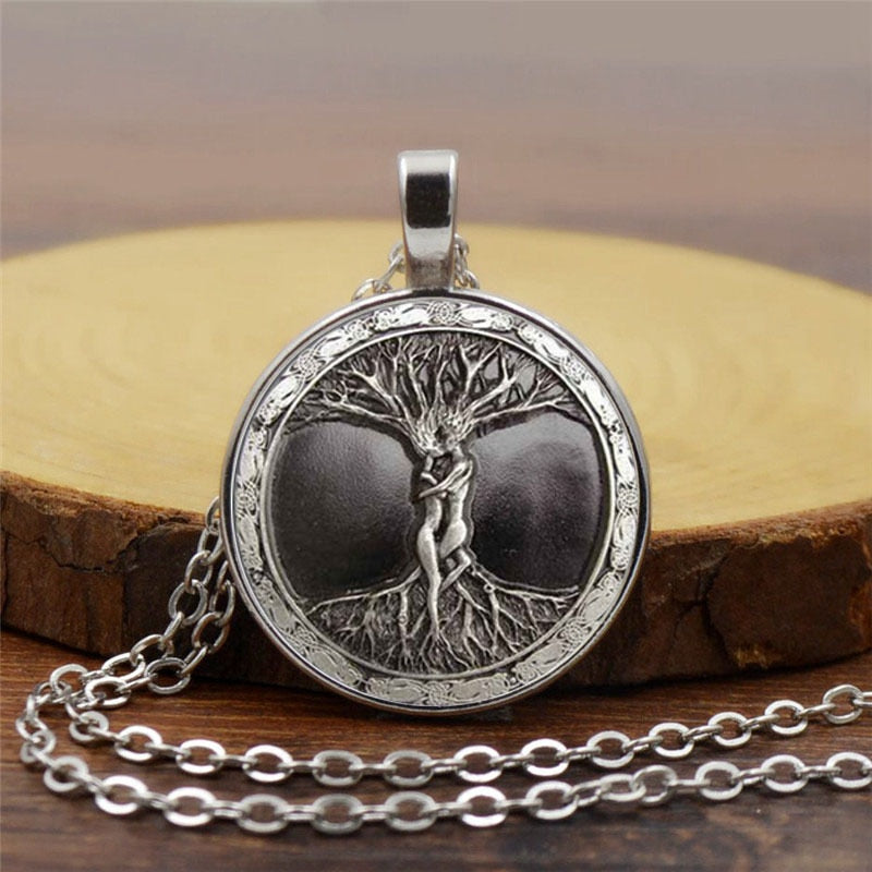 collar del arbol de la vida plateado