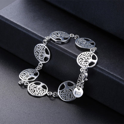 pulsera arbol vida plata
