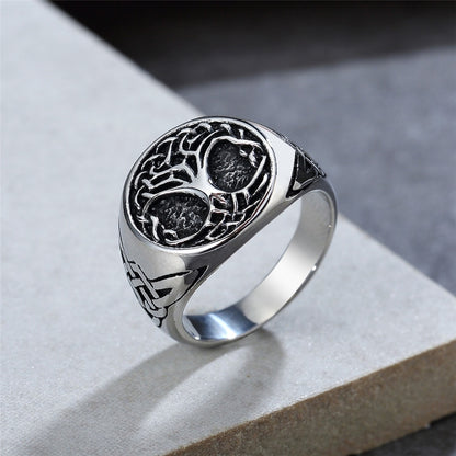 anillo arbol de la vida plateado