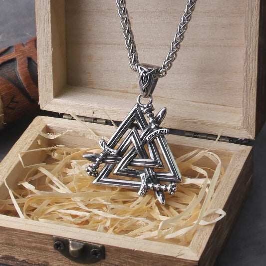 colgante espadas valknut