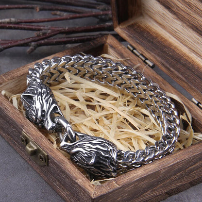 brazalete de lobo plata