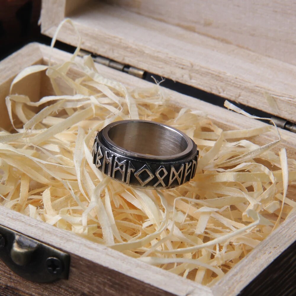 anillo acero runas