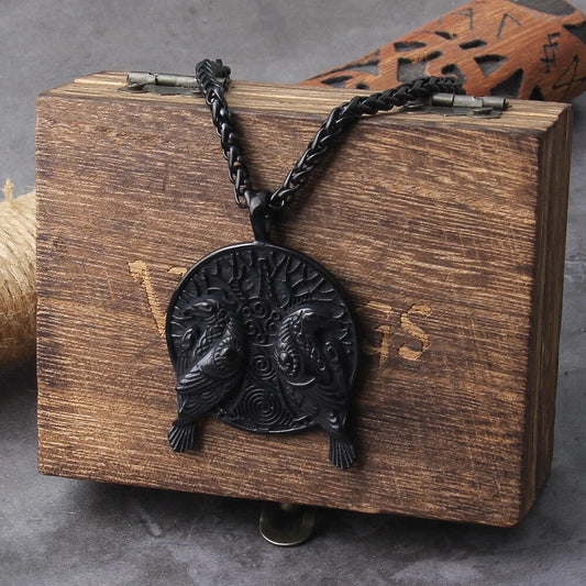 colgante hugin munin negro