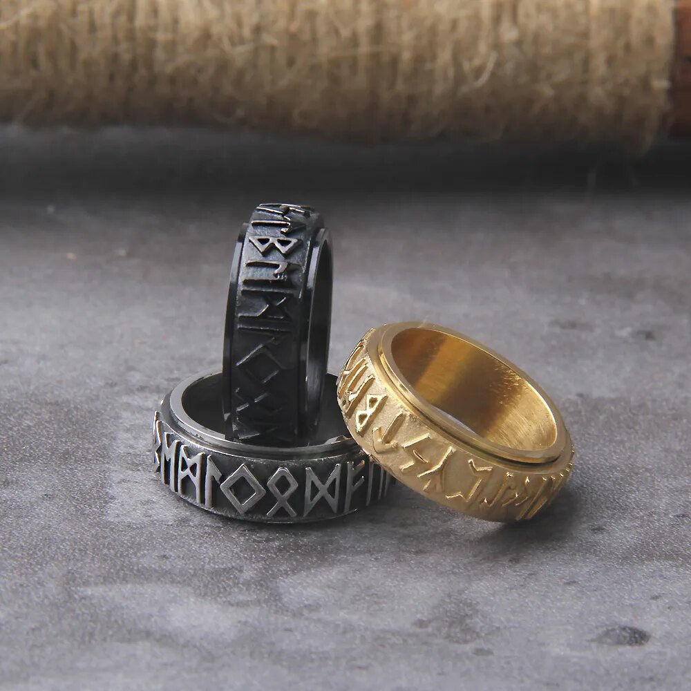 anillos acero runas