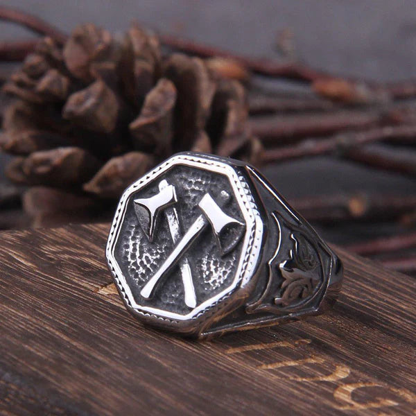 Anillo Hachas Vikingas