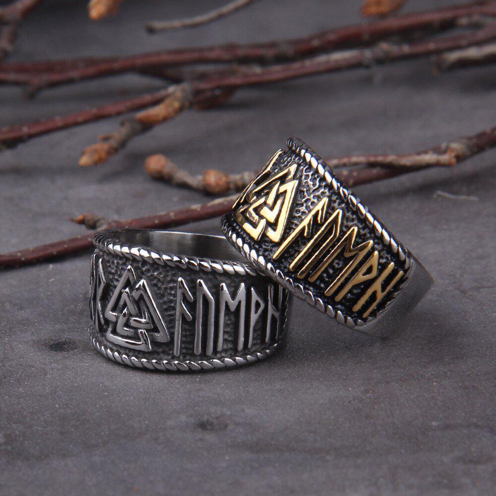 Anillo Vikingo Runas valknut