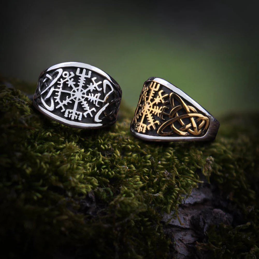 Anillo Vegvisir Brujula Nordica