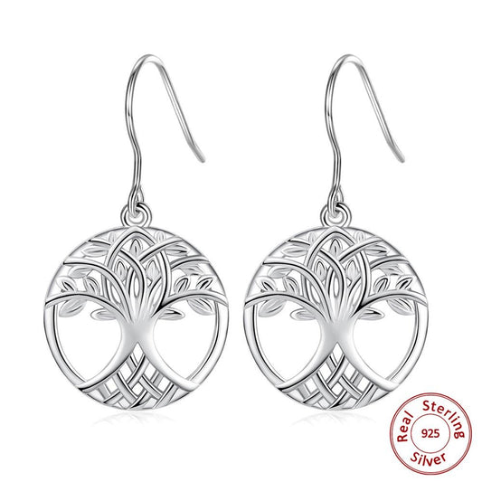 pendientes de plata arbol de la vida