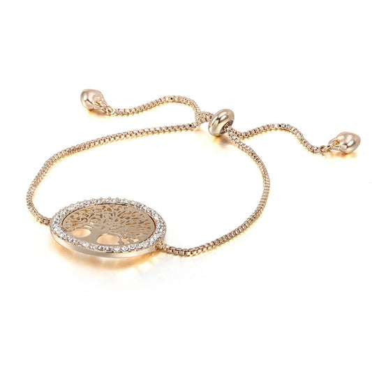 brazalete con arbol de la vida dorado