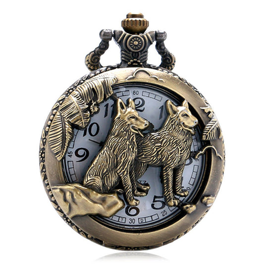 reloj de bolsillo lobos