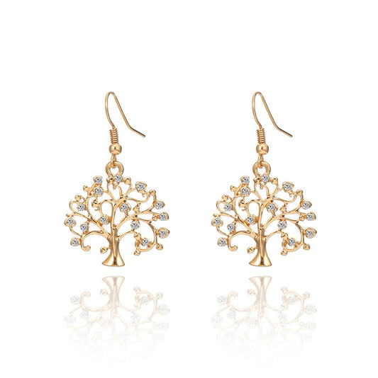pendientes oro arbol de la vida