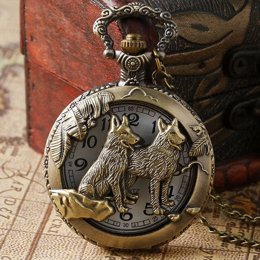 reloj de bolsillo lobo