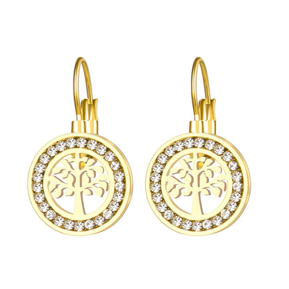 pendientes arbol de la vida oro