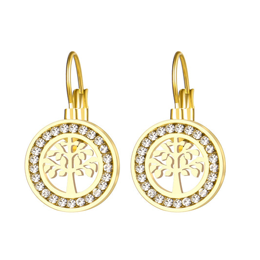 pendientes arbol de la vida oro
