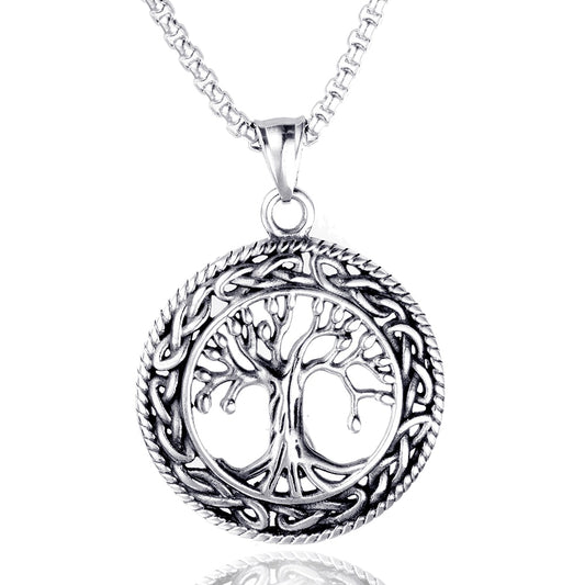 colgante arbol celtico plata