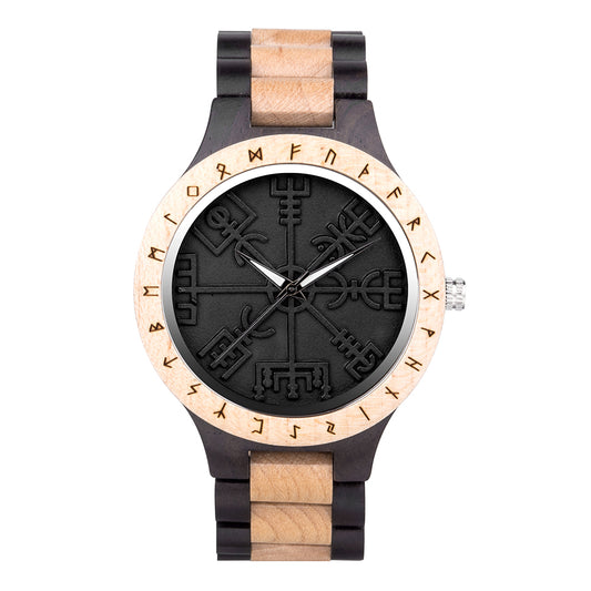 reloj madera beige