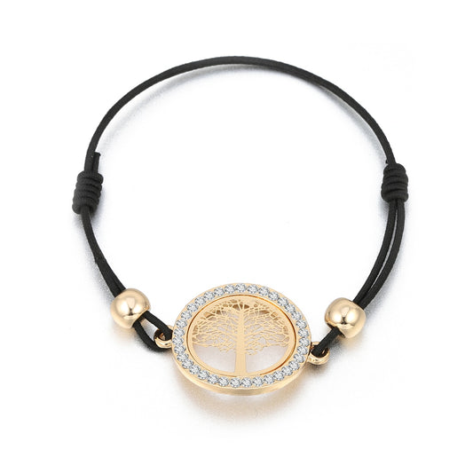 pulsera arbol de la vida hilo oro