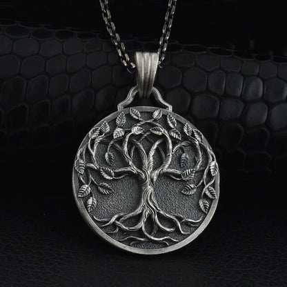 colgante arbol de la vida plata