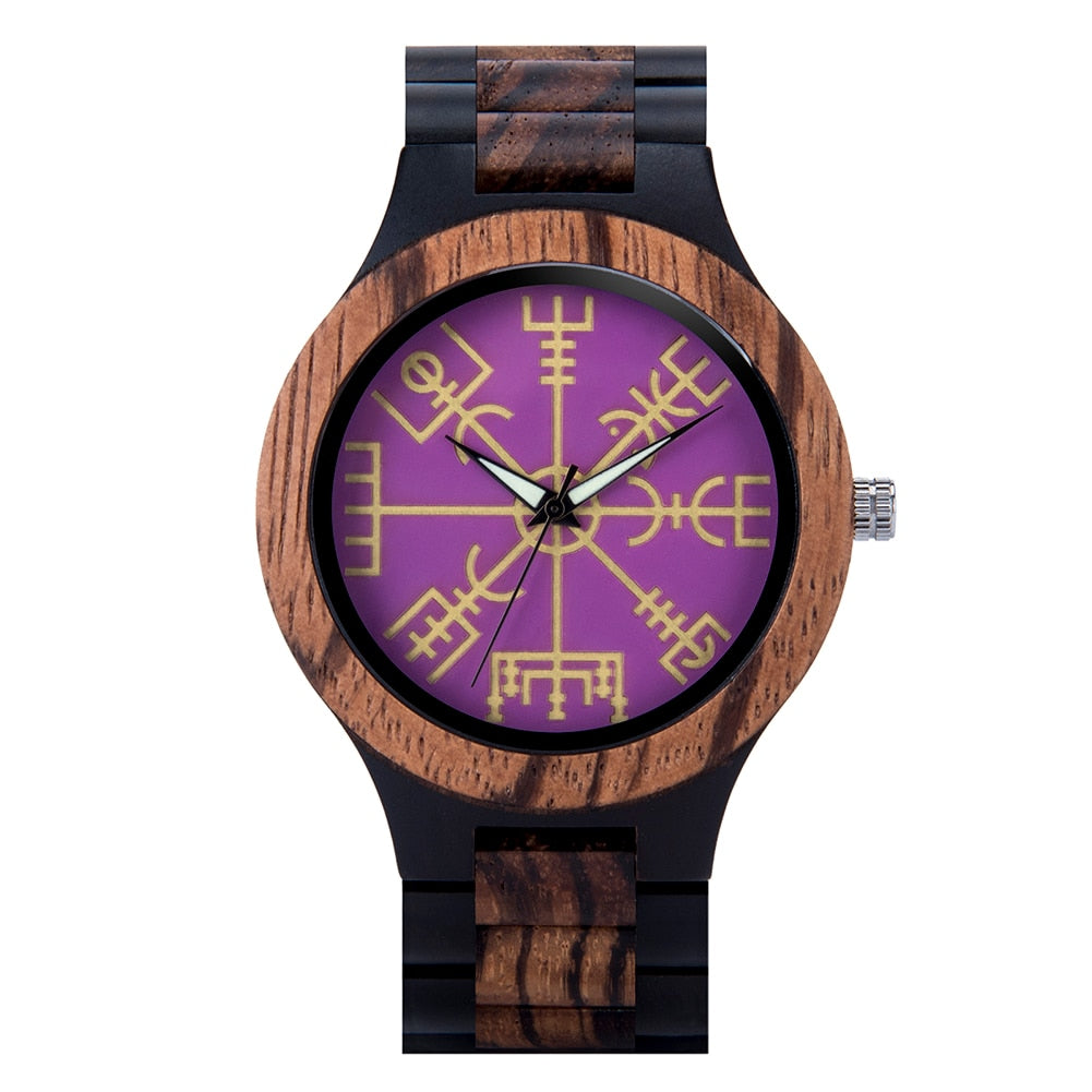 reloj madera mujer rosa