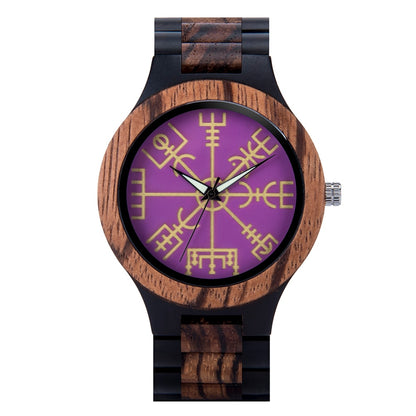 reloj madera mujer rosa