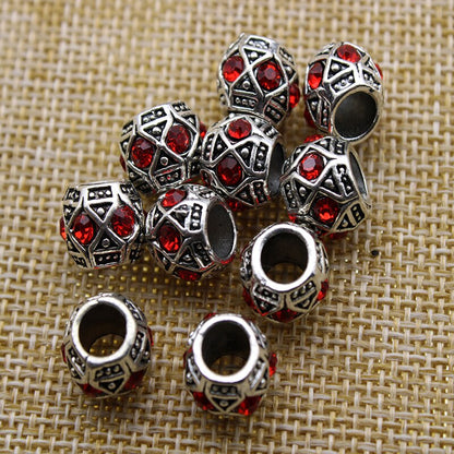 Perlas de Barba Piedras Preciosas Rojas