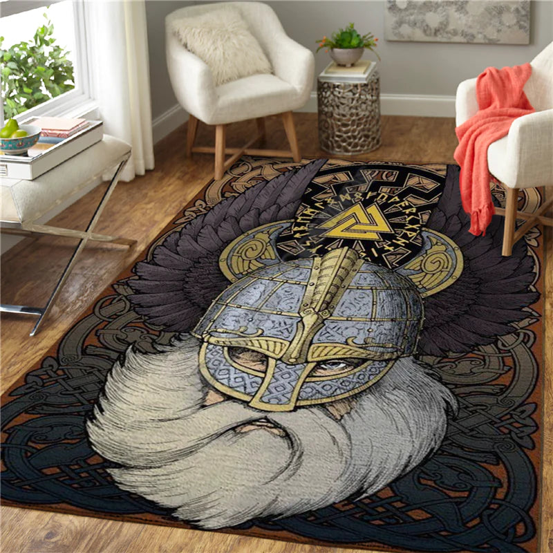 alfombra habitación alfombra salón alfombra baño alfombra cocina alfombra  vinilica alfombra infantil Alfombra vikinga Odín Wolf