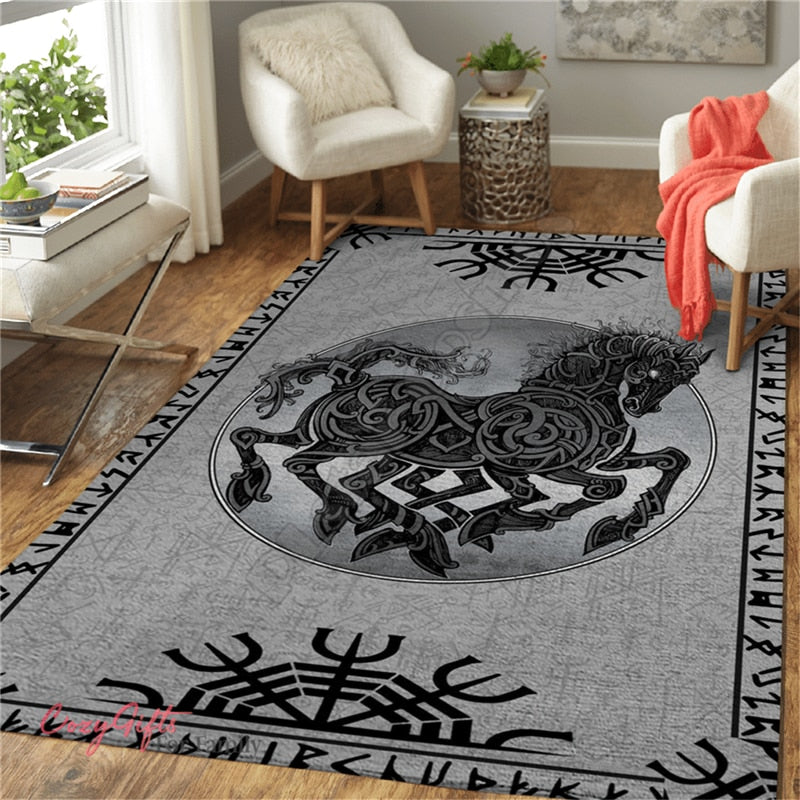 alfombra habitación alfombra salón alfombra baño alfombra cocina alfombra  vinilica alfombra infantil Alfombra vikinga Odín Wolf