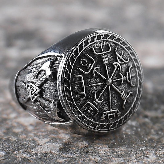 anillo brújula vikinga